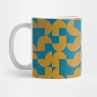 Ochre and blue tiles Mug